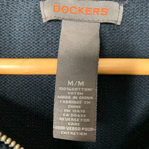Dockers Men’s 1/4 Zip Cotton Sweater – Black – Medium - Picture 2 of 14